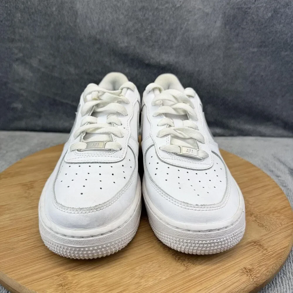 Nike Air Force 1 Low Shoes Boys Size 7Y White Leather Casual Sneakers DH2920-111